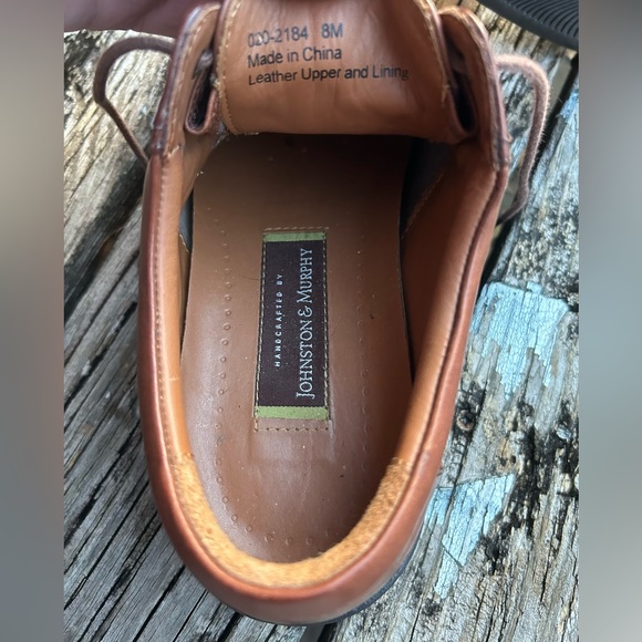 Johnston & Murphy Men’s Oxford Brown Leather Lace Up Dress Shoes. Size 8M - Picture 6 of 9